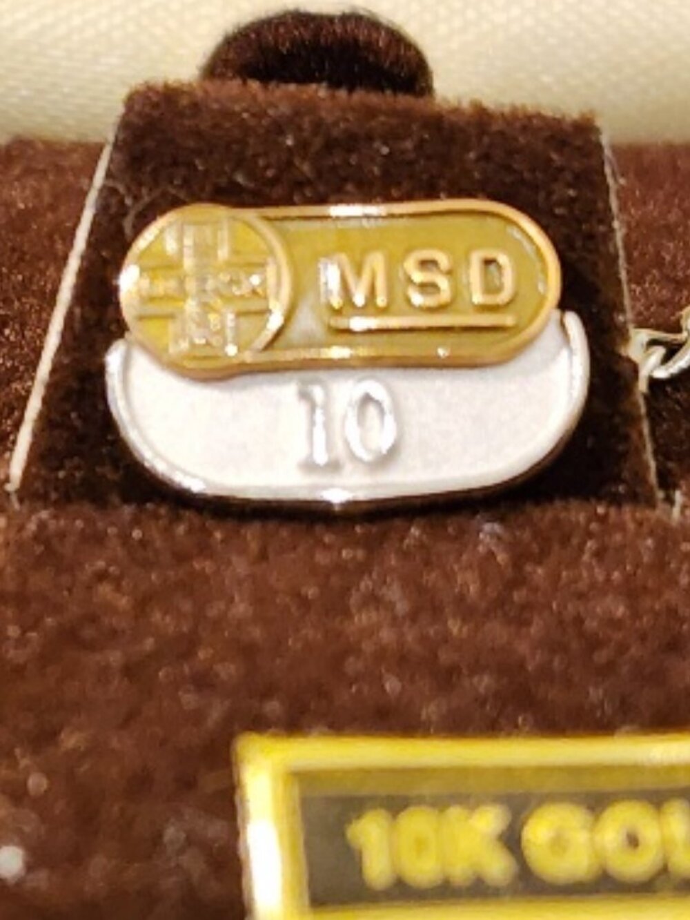 Vintage MSD 10K and Sterling Service Award Tie Clip and Pin